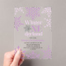 Search for snowflakes 1st birthday invitations Silver