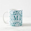 Search for teal turquoise mugs Floral
