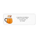 Search for cute pumpkin return address labels Modern