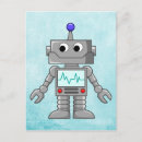 Search for cute robot postcards Cartoon