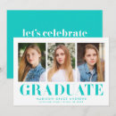 Search for turquoise graduation invitations High school