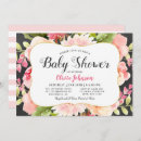 Search for pink floral baby shower invitations Watercolor flowers
