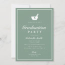 Search for green and white graduation invitations Elegant