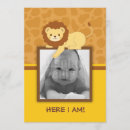 Search for lion birth announcement cards Jungle