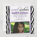 Recherche de zebra print sweet 16 invitations Pour tous