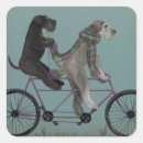 Search for funny bicycle stickers Dogs on bicycles