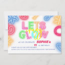 Search for lets glow crazy party invitations For kids