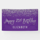 Search for 25th birthday banners Silver