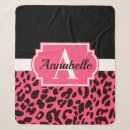 Search for pink leopard print blankets Girly