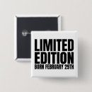 Search for february square buttons Birthday