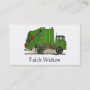 Search for garbage business cards Green