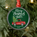 Search for green truck ornaments Watercolor vintage red truck