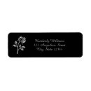Search for rose rectangle wedding stickers Black
