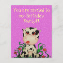 Search for cute cow birthday invitations Cowgirl