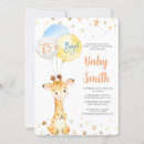 Search for giraffe baby boy shower invitations Its a boy