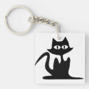 Search for cat silhouette keychains Black