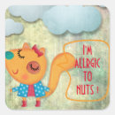 Search for squirrel with nuts stickers For kids