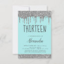 Search for aqua blue and silver invitations Teal