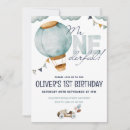 Search for blue mr onederful invitations Hot air balloon