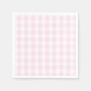 Search for pink plaid napkins First birthday