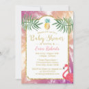 Search for palm trees baby shower invitations Flamingo