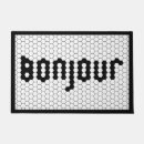 Search for bonjour doormats Black and white