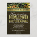 Search for the hunt is over bridal shower invitations Camo