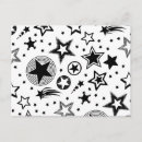 Search for black star postcards Trendy