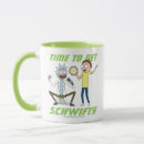 Search for funny cartoon face mugs Rick and morty