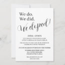 Search for elopement reception invitations Simple