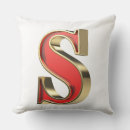 Search for letter s pillows Gold