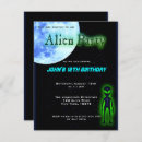 Recherche de alien anniversaire invitations Fête