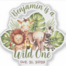 Search for tropical birthday stickers Wild one