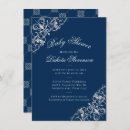 Search for navy and silver baby shower invitations For kids