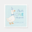 Search for 1st birthday napkins One silly goose