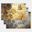 Search for treasure map wrapping paper Cartography