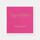 Search for pink graduation napkins Congratulations