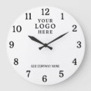 Search for minimalist black and white clocks Business logo