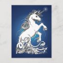 Search for fantasy blue magic postcards Unicorn