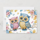 Recherche de petit hibou cartes postales Illustration