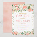 Search for peach and gold bridal shower invitations Floral