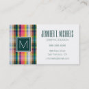 Recherche de plaid business cards Coloré