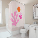 Search for modern abstract shower curtains Pink
