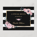 Search for bridal shower recipe postcards Black and white