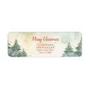 Search for pine return address labels Winter forest