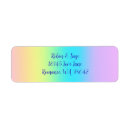 Search for rainbow stripes return address labels Pastel