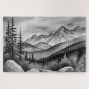 Search for white mountain puzzles Black and white
