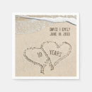 Search for 10th anniversary napkins Heart