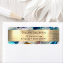 Search for gold silver return address labels Watercolor