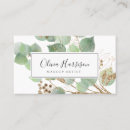 Search for leaf business cards Modern makeup artist
